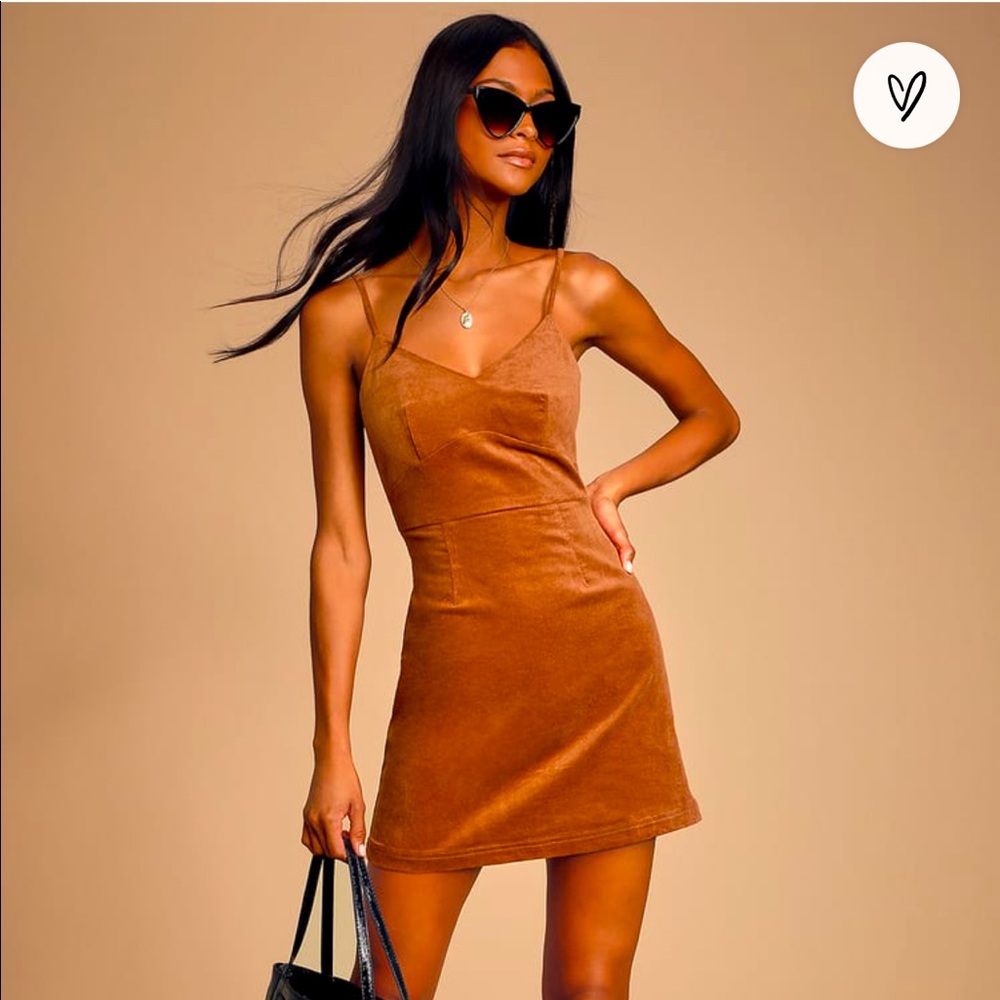 Lulu’s Rust Orange Corduroy Dress